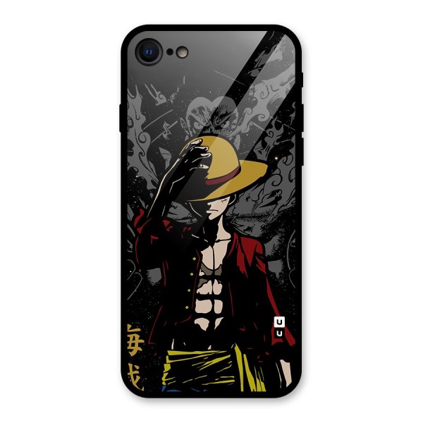 Dark Luffy Art Glass Back Case for iPhone SE 2022