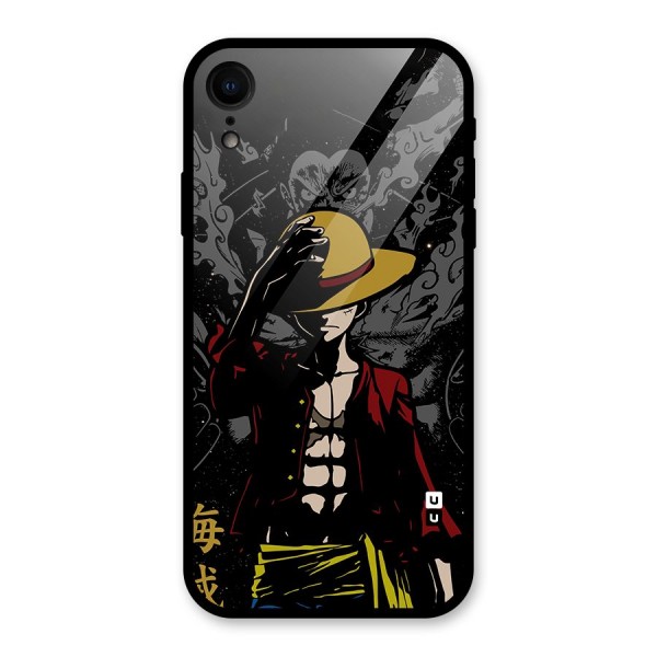 Dark Luffy Art Glass Back Case for iPhone XR