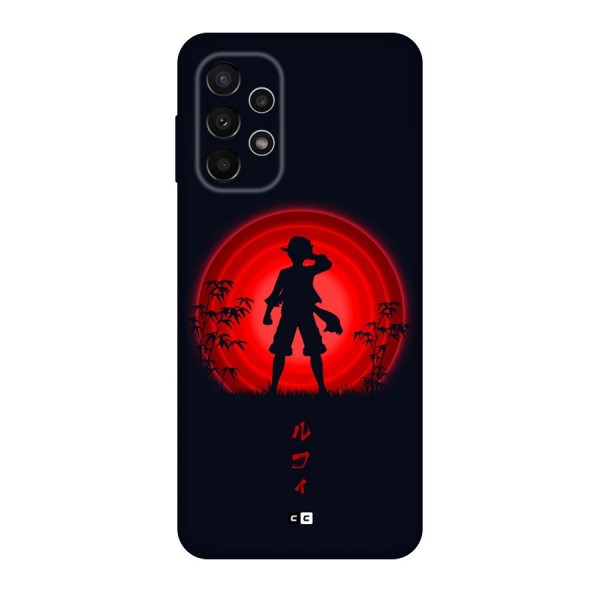 Dark Red Luffy Back Case for Galaxy A23