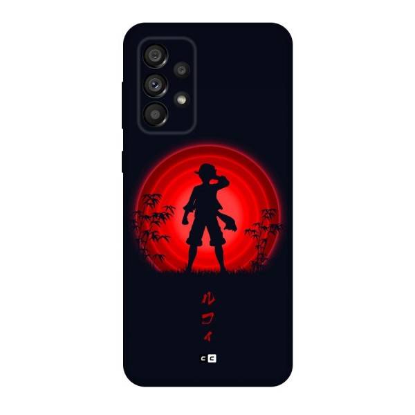 Dark Red Luffy Back Case for Galaxy A73 5G