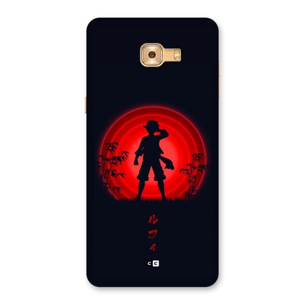 Dark Red Luffy Back Case for Galaxy C9 Pro