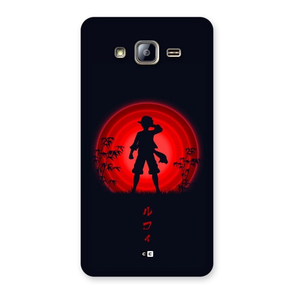 Dark Red Luffy Back Case for Galaxy On5