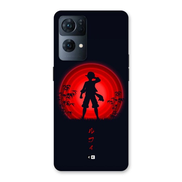 Dark Red Luffy Back Case for Oppo Reno7 Pro 5G