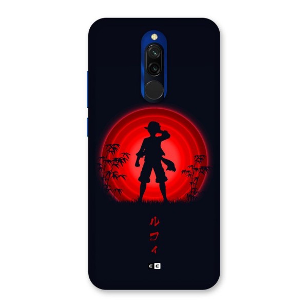 Dark Red Luffy Back Case for Redmi 8