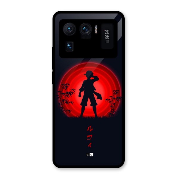 Dark Red Luffy Glass Back Case for Mi 11 Ultra