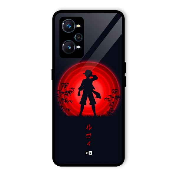 Dark Red Luffy Glass Back Case for Realme GT 2
