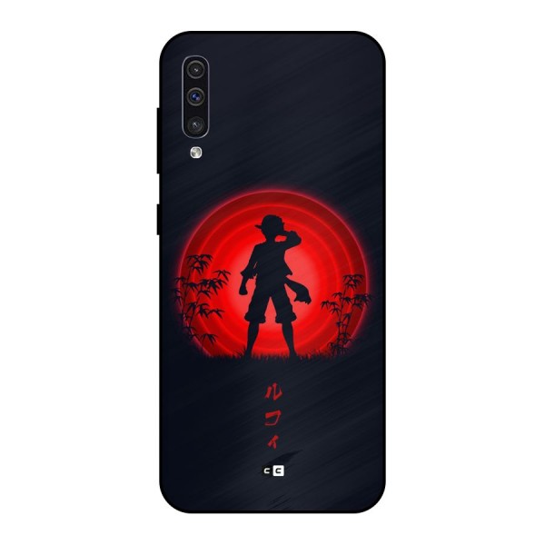 Dark Red Luffy Metal Back Case for Galaxy A50s