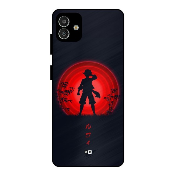 Dark Red Luffy Metal Back Case for Galaxy M13 5G