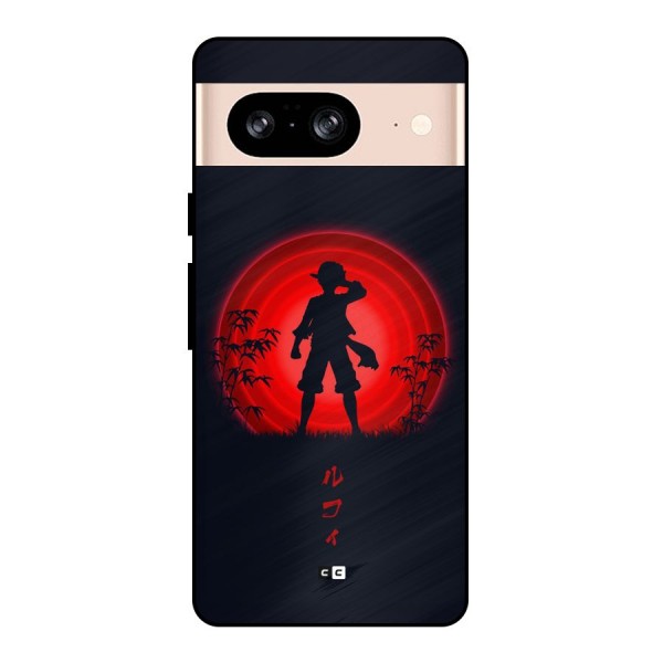 Dark Red Luffy Metal Back Case for Google Pixel 8