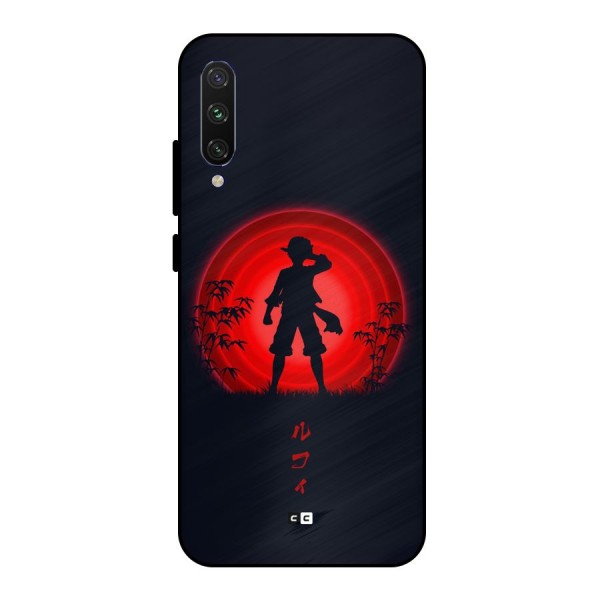 Dark Red Luffy Metal Back Case for Mi A3