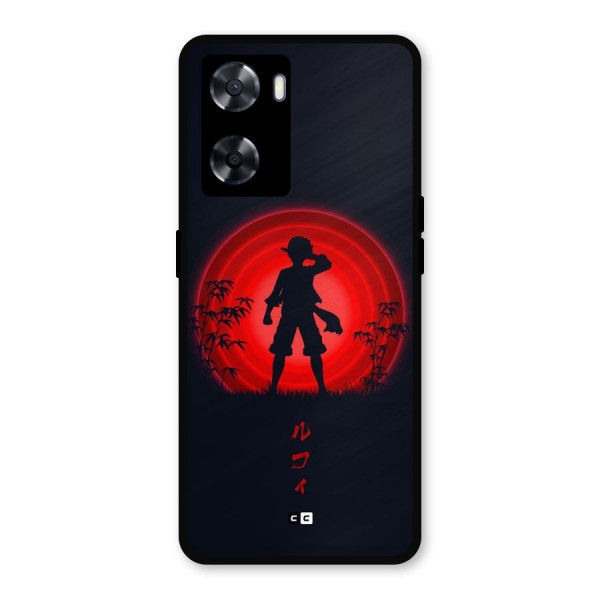 Dark Red Luffy Metal Back Case for OnePlus Nord N20 SE