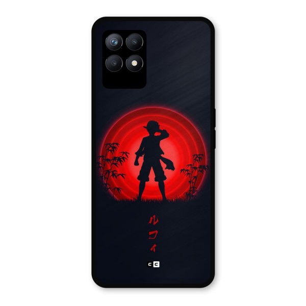 Dark Red Luffy Metal Back Case for Realme 8i