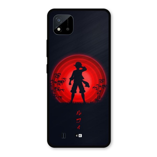 Dark Red Luffy Metal Back Case for Realme C11 2021