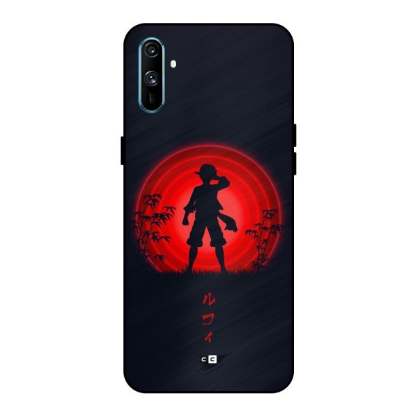 Dark Red Luffy Metal Back Case for Realme C3