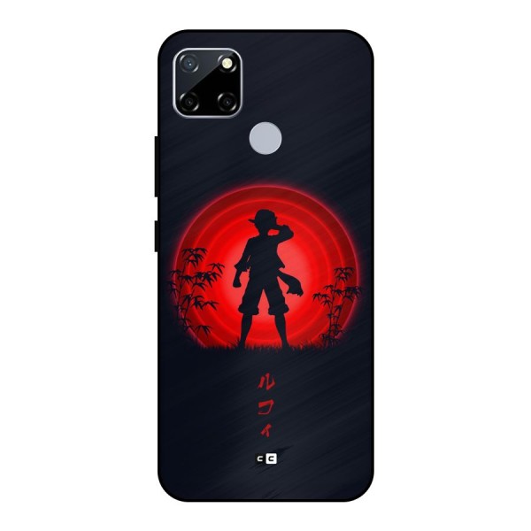 Dark Red Luffy Metal Back Case for Realme Narzo 20