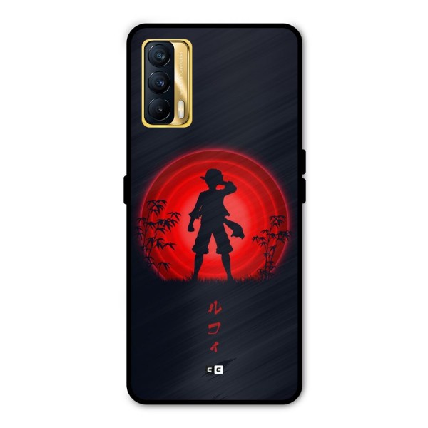 Dark Red Luffy Metal Back Case for Realme X7