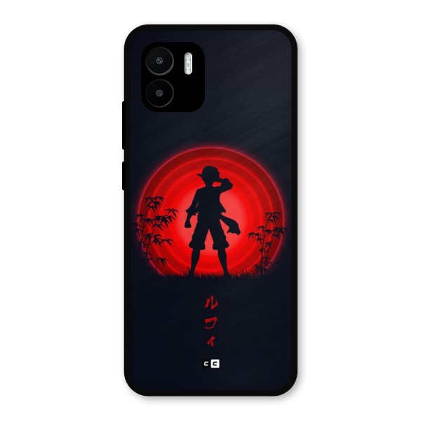 Dark Red Luffy Metal Back Case for Redmi A2