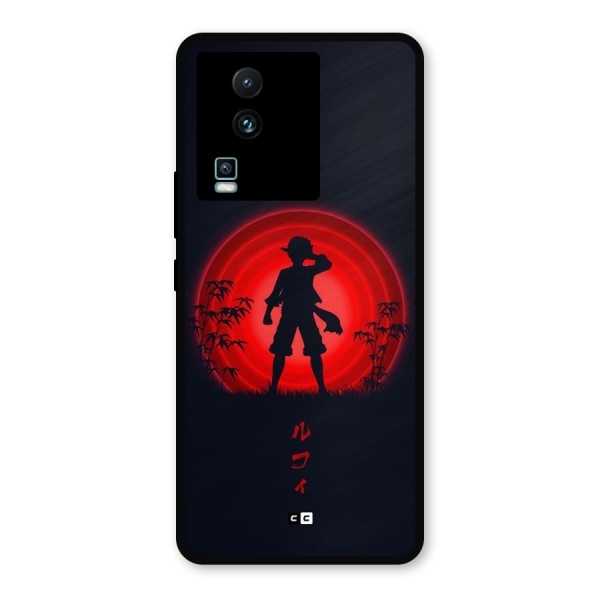 Dark Red Luffy Metal Back Case for iQOO Neo 7