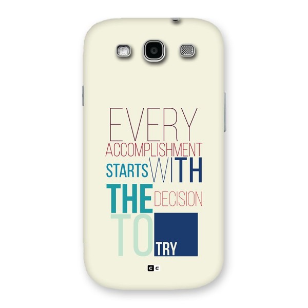 Decision To Try Back Case for Galaxy S3