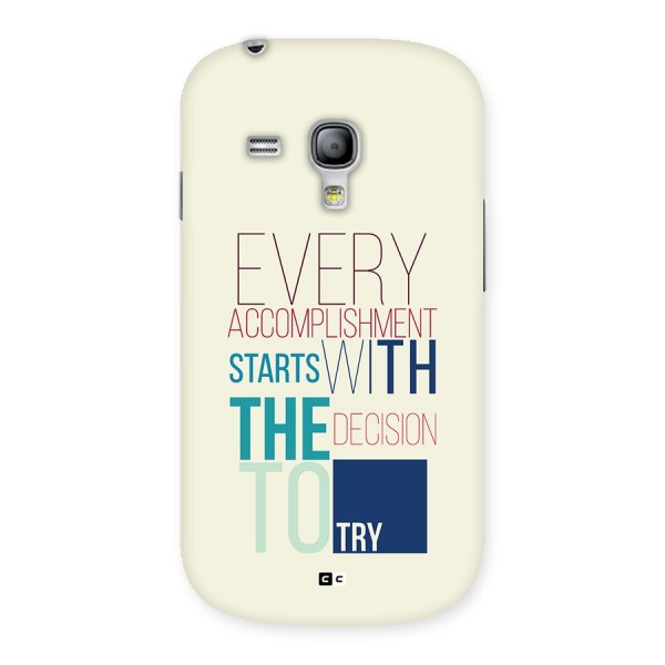 Decision To Try Back Case for Galaxy S3 Mini