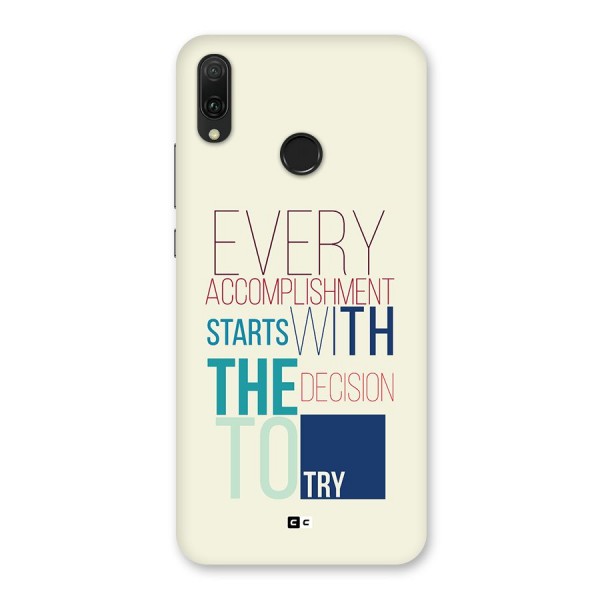 Decision To Try Back Case for Huawei Y9 (2019)