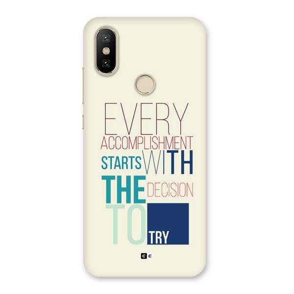 Decision To Try Back Case for Mi A2