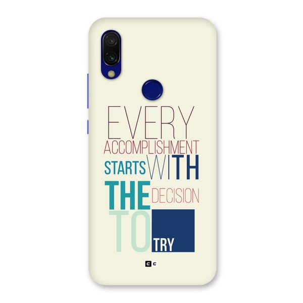 Decision To Try Back Case for Redmi 7