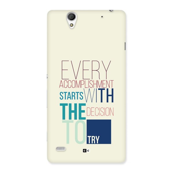 Decision To Try Back Case for Xperia C4