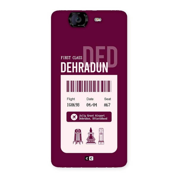 Dehradun Boarding Pass Back Case for Canvas Knight A350