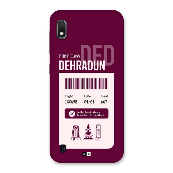 Dehradun Boarding Pass Back Case for Galaxy A10