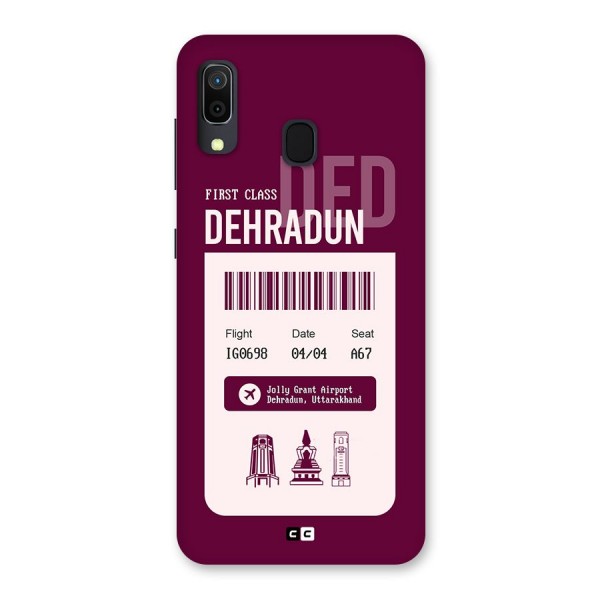 Dehradun Boarding Pass Back Case for Galaxy A30