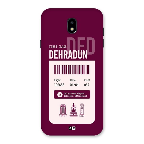 Dehradun Boarding Pass Back Case for Galaxy J7 Pro