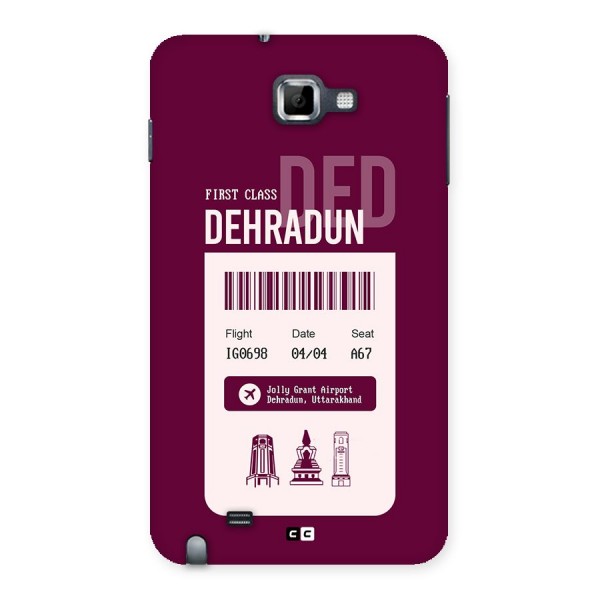 Dehradun Boarding Pass Back Case for Galaxy Note