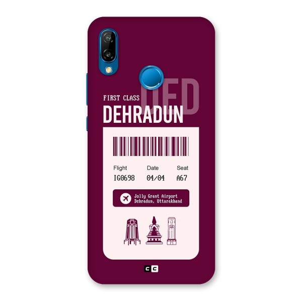 Dehradun Boarding Pass Back Case for Huawei P20 Lite