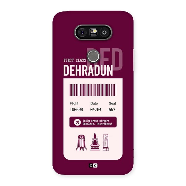 Dehradun Boarding Pass Back Case for LG G5