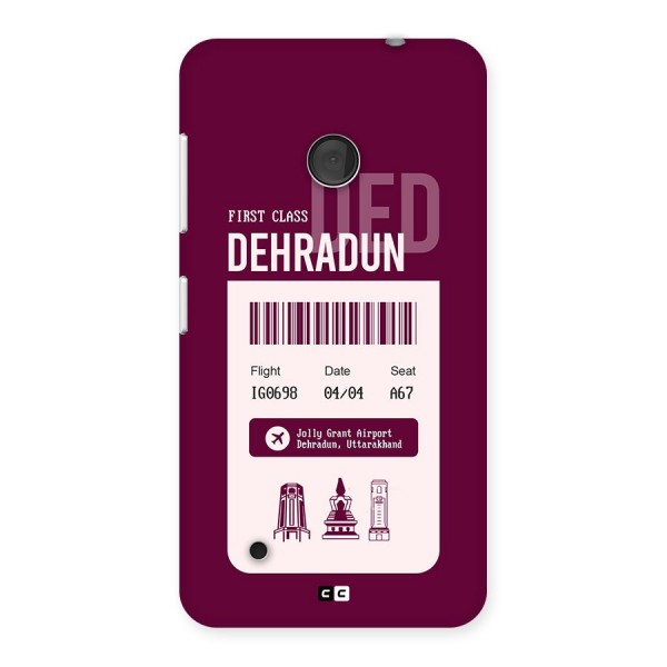 Dehradun Boarding Pass Back Case for Lumia 530