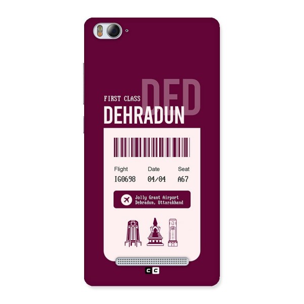 Dehradun Boarding Pass Back Case for Mi4i