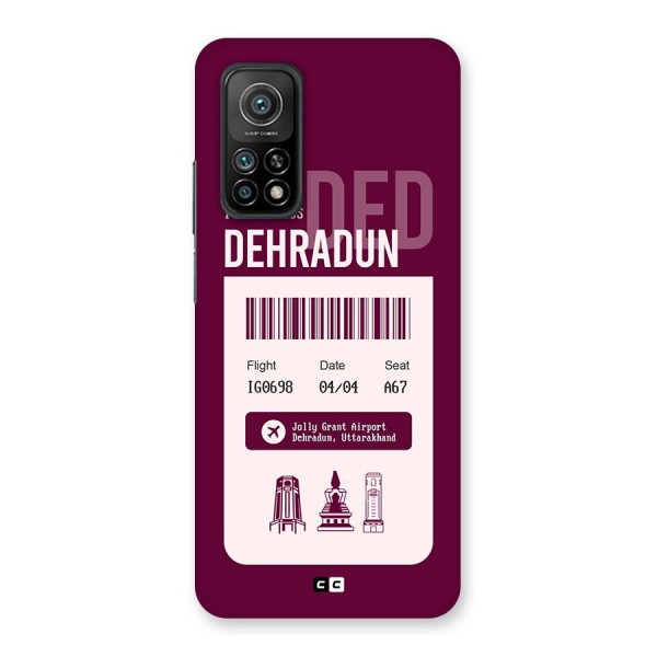 Dehradun Boarding Pass Back Case for Mi 10T Pro 5G