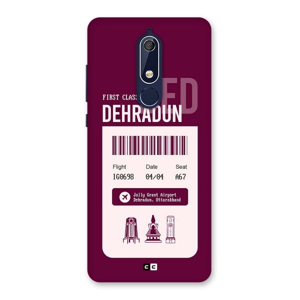 Dehradun Boarding Pass Back Case for Nokia 5.1