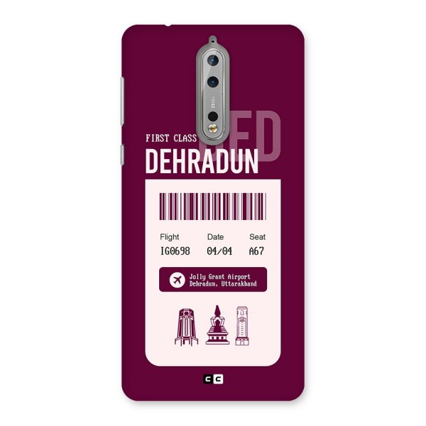 Dehradun Boarding Pass Back Case for Nokia 8