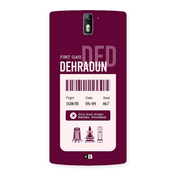 Dehradun Boarding Pass Back Case for OnePlus One