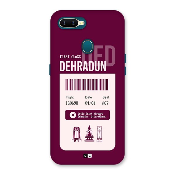 Dehradun Boarding Pass Back Case for Oppo A11k