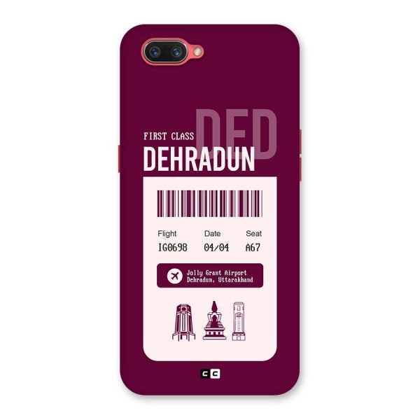 Dehradun Boarding Pass Back Case for Oppo A3s