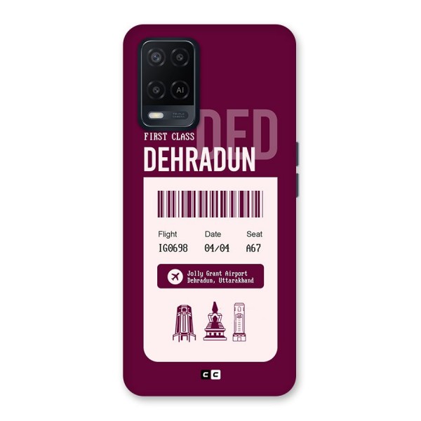 Dehradun Boarding Pass Back Case for Oppo A54