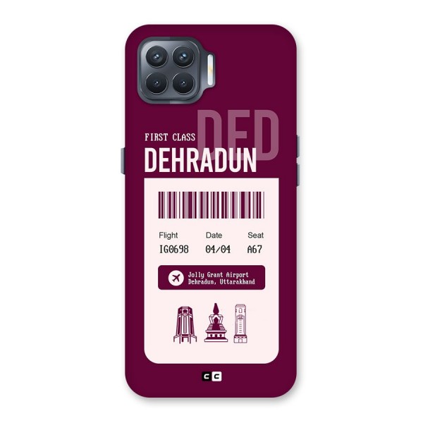 Dehradun Boarding Pass Back Case for Oppo F17 Pro