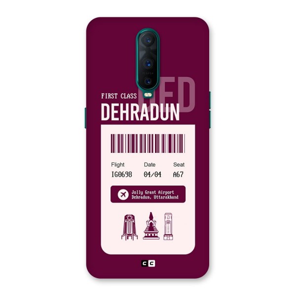 Dehradun Boarding Pass Back Case for Oppo R17 Pro