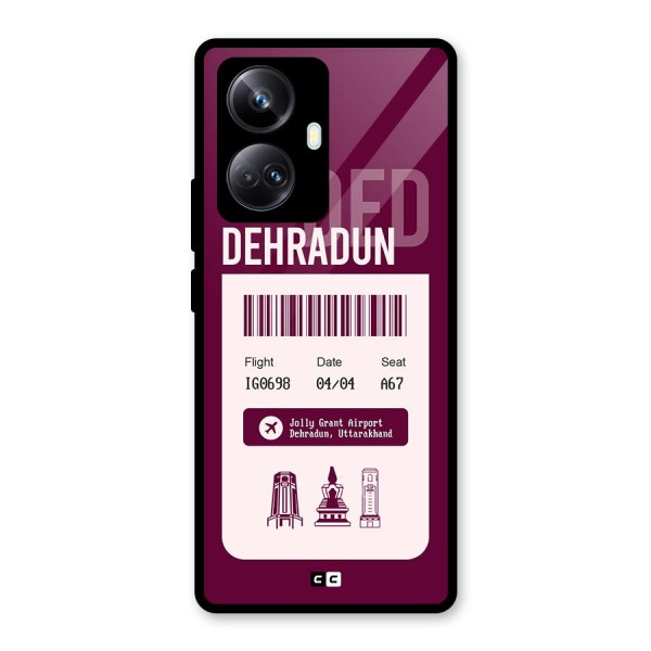 Dehradun Boarding Pass Glass Back Case for Realme 10 Pro Plus