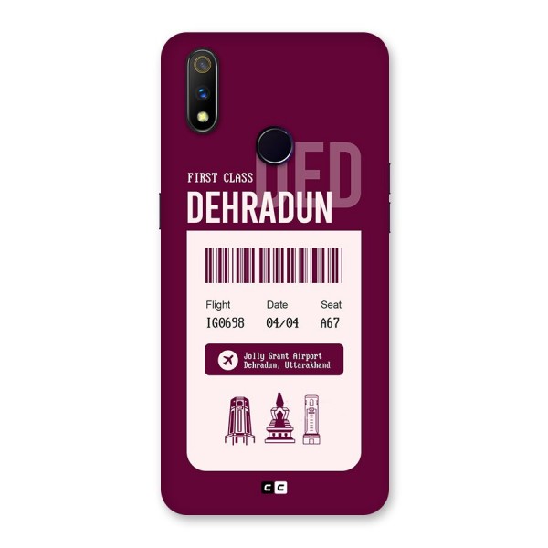 Dehradun Boarding Pass Back Case for Realme 3 Pro