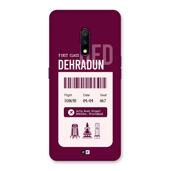 Dehradun Boarding Pass Back Case for Realme X