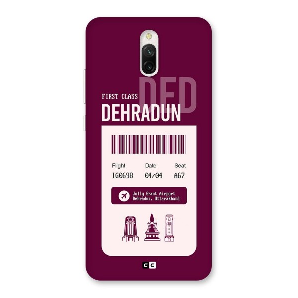 Dehradun Boarding Pass Back Case for Redmi 8A Dual